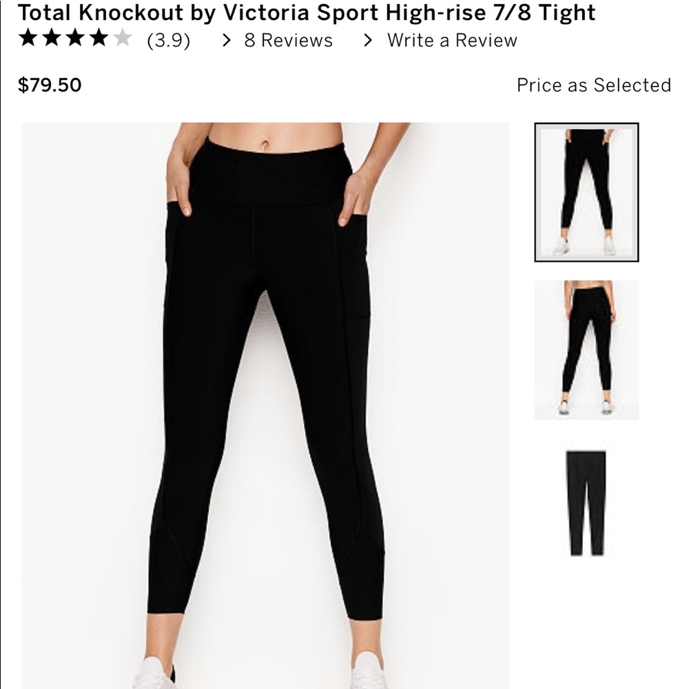 Victorias Secret Sport Total Knockout Tights Small